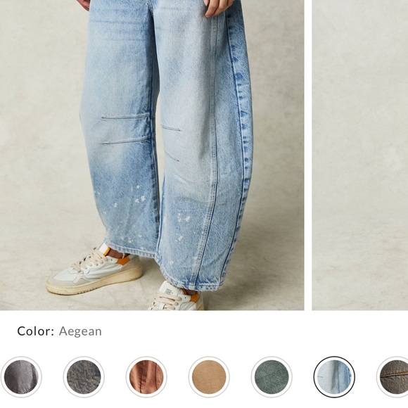 We the Free Good Luck mid rise barrel jean (worn once) in Aegean -SOLD OUT - Picture 3 of 3